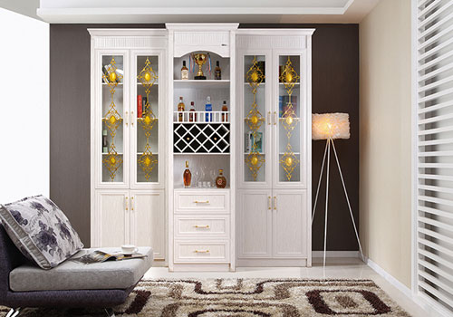 家用小戶型全鋁合金儲物酒柜