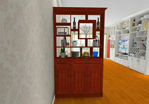 室內小戶型全鋁屏風裝飾置物柜訂制